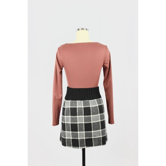 ABERCROMBIE & FITCH Brown Soft Jersey Long Sleeve Sweetheart Bodysuit, Size XS - Picture 12 of 13